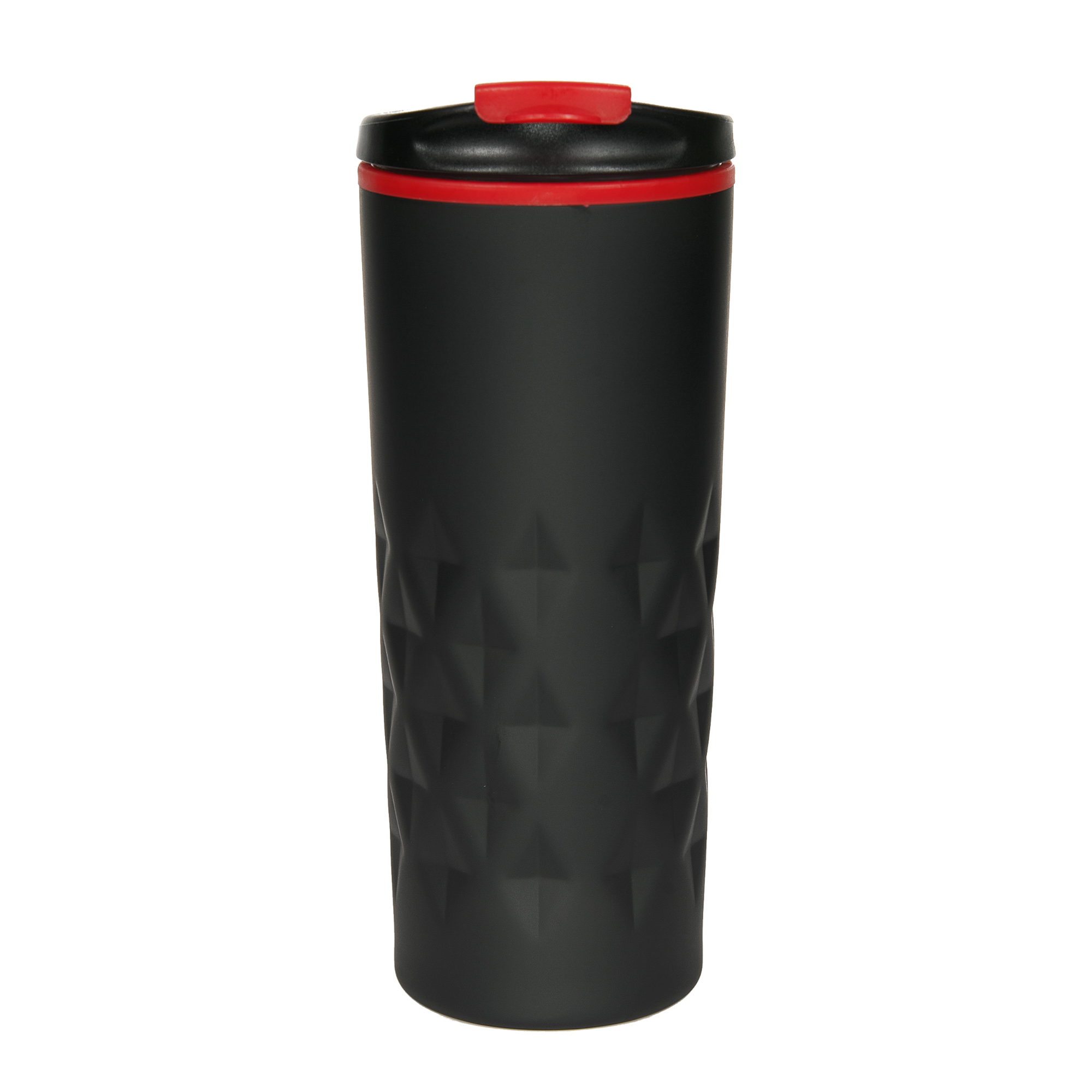 Kubek termiczny BOSTON 400 ml czarno-czerwony