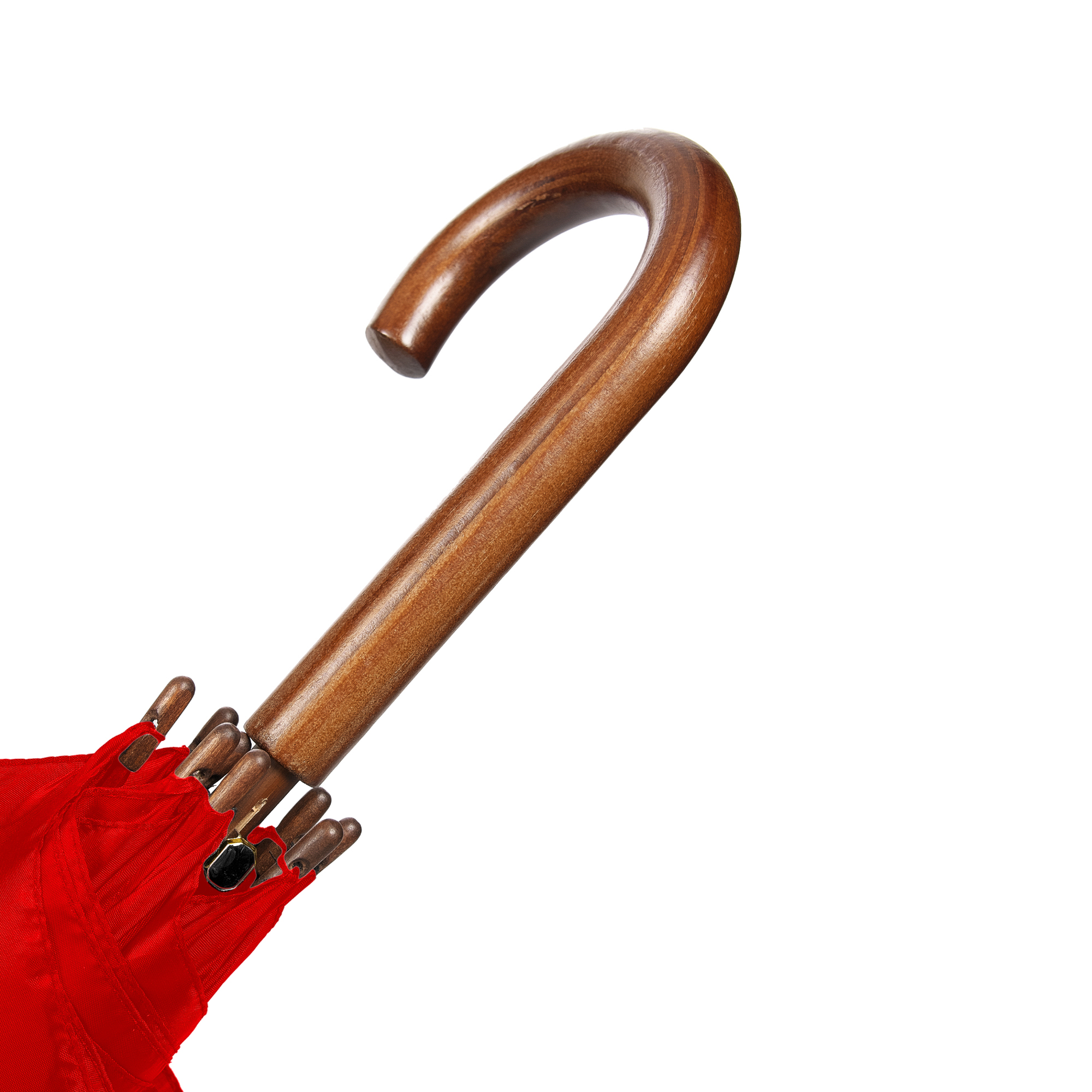 OXFORD Umbrella with wooden handle red - Image 5