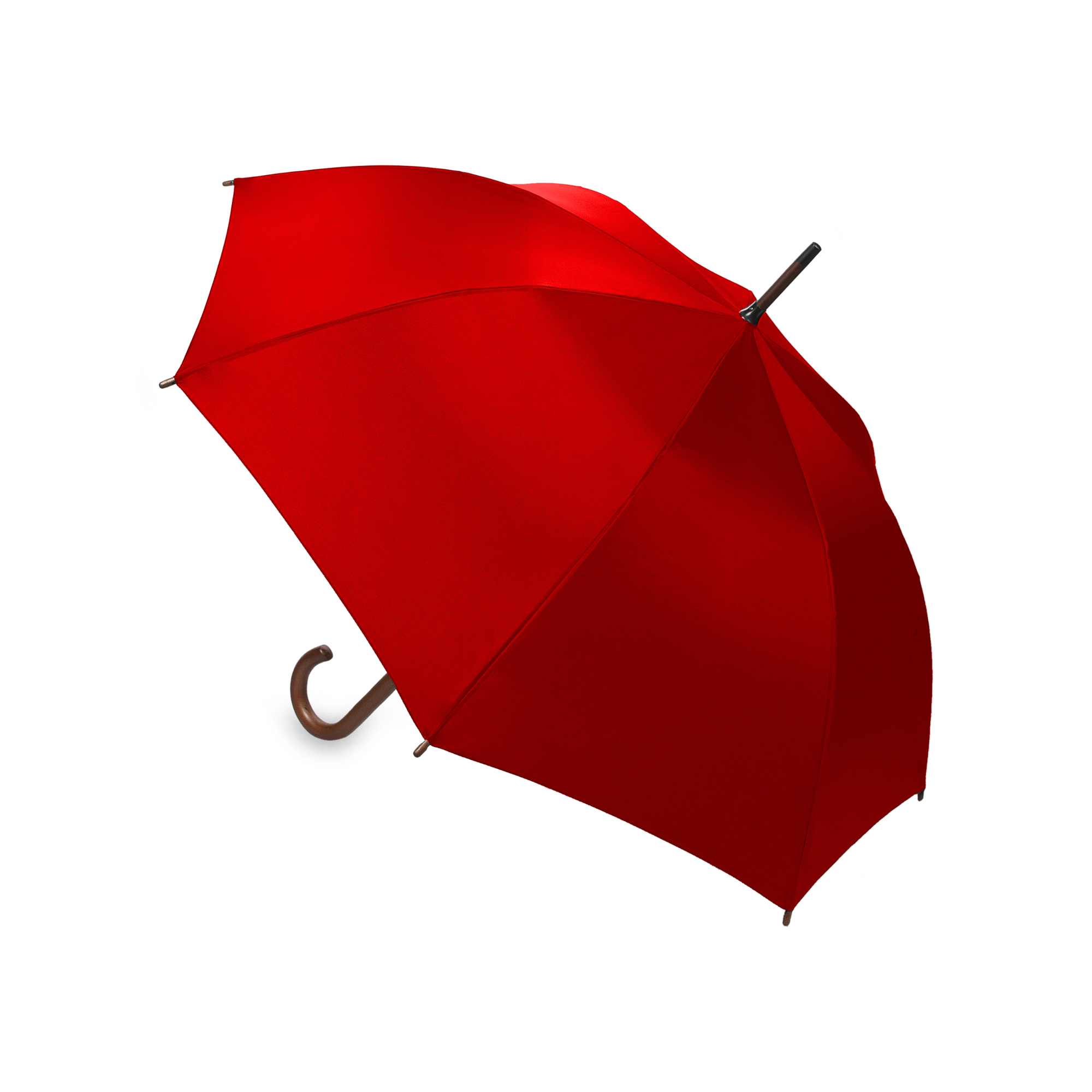 OXFORD Umbrella with wooden handle red - Image 3