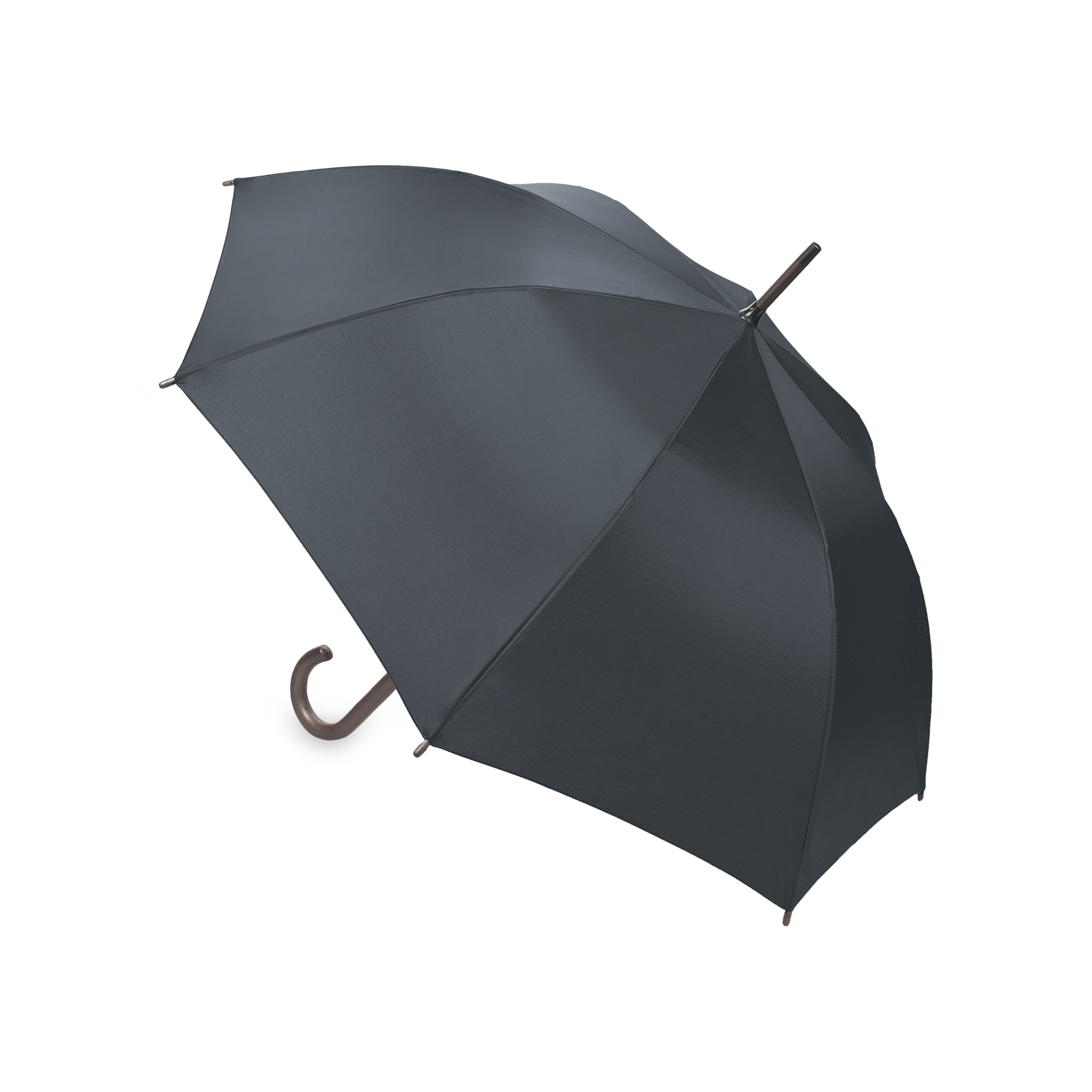Parasol OXFORD z drewnianą rączką grafitowy - obrazek 3