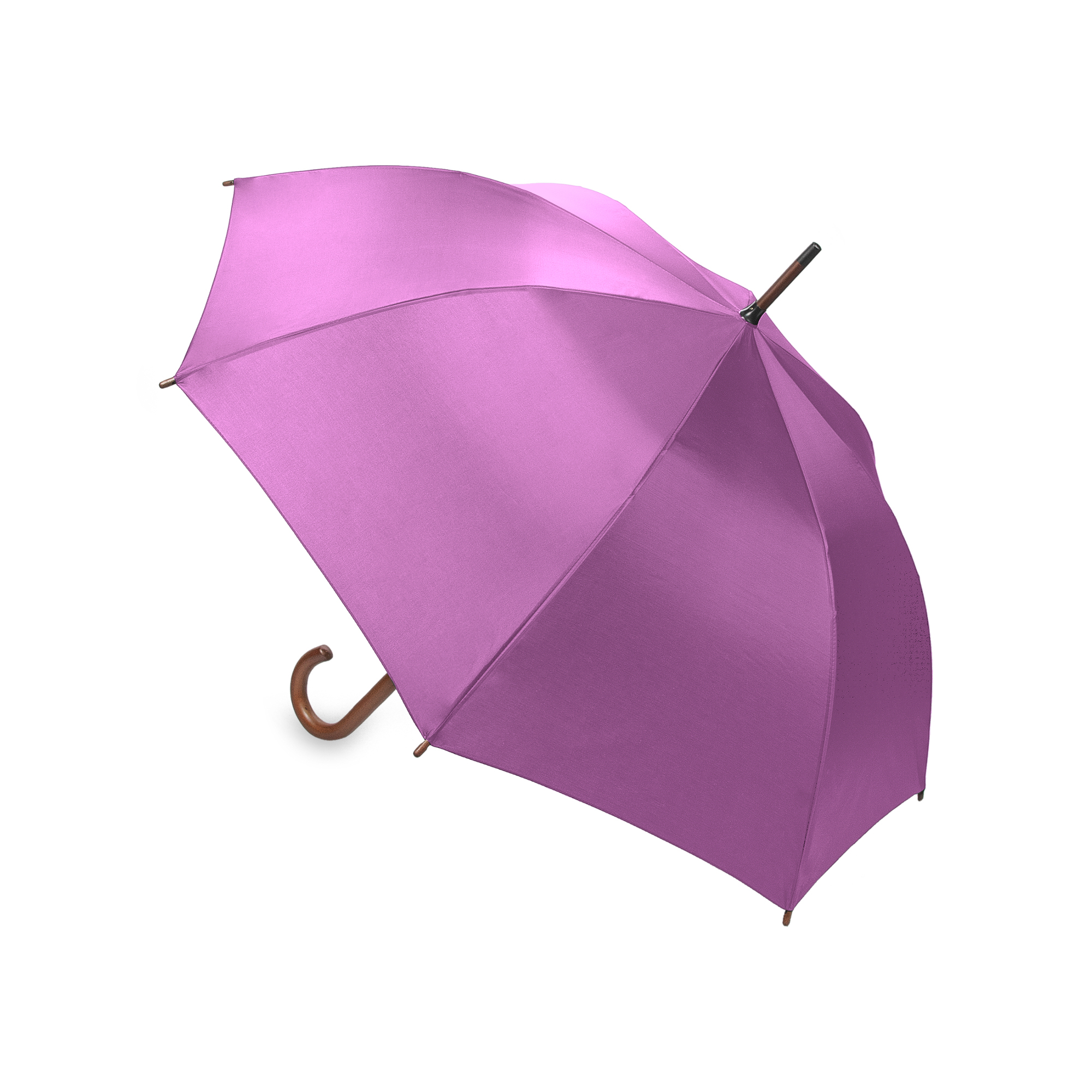 Parasol OXFORD z drewnianą rączką fioletowy - obrazek 3