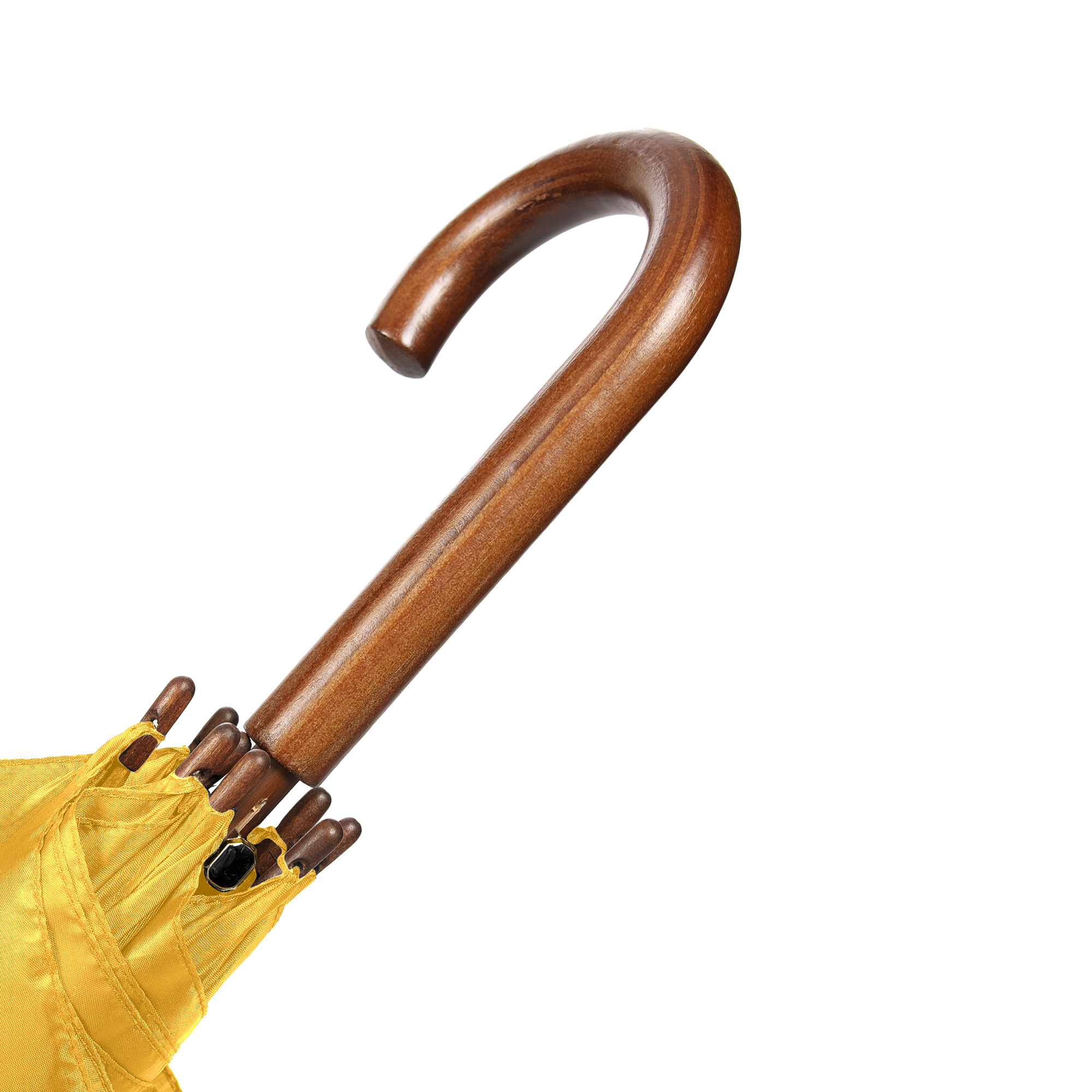 Parasol OXFORD z drewniana rączką żółty - obrazek 5