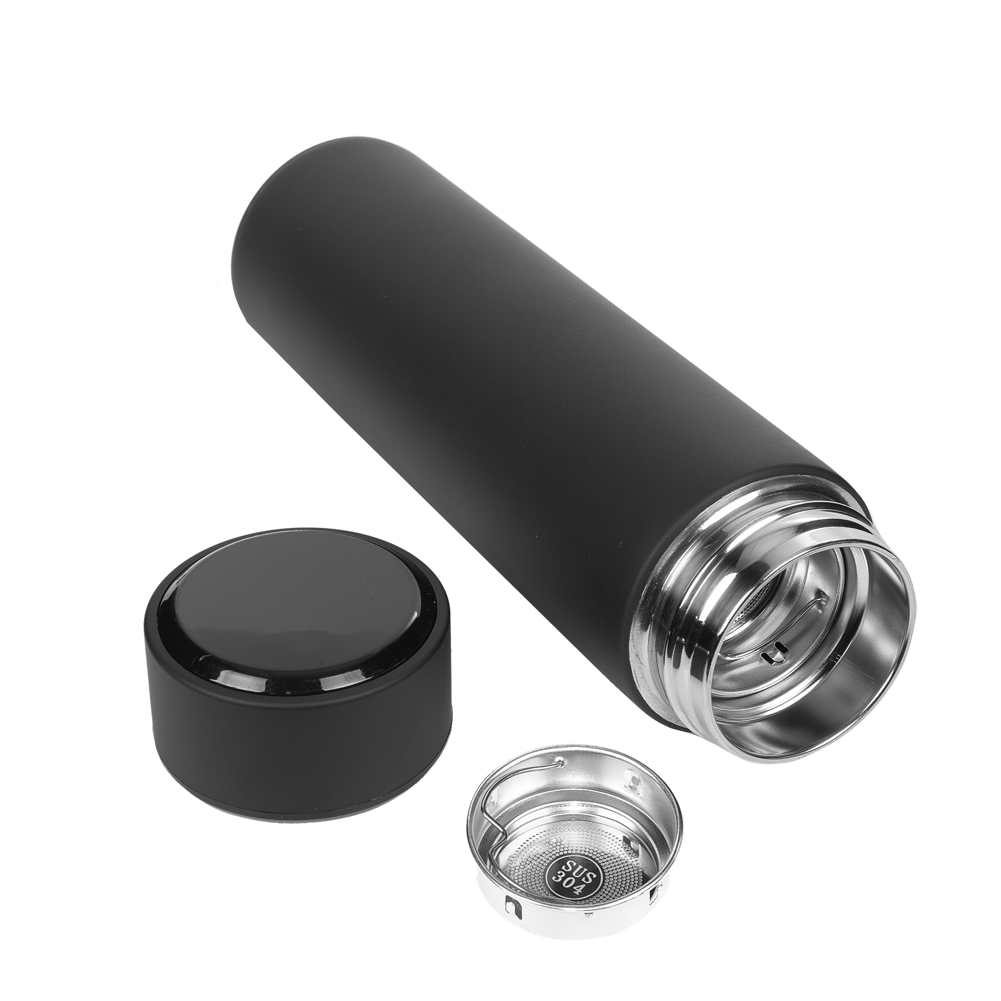 DENVER Thermos with thermometr 450 ml black - Image 3