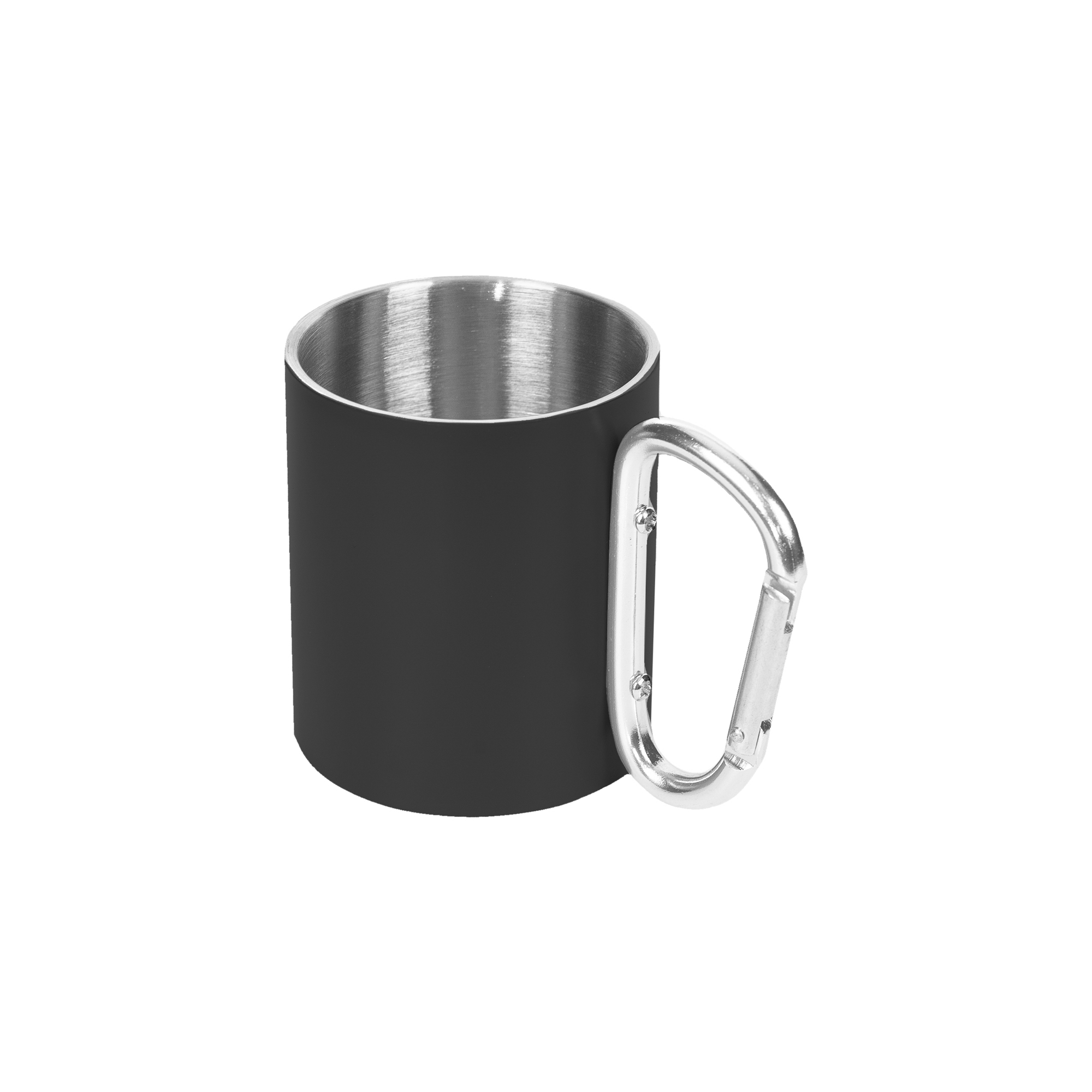 MILANO Mug with carabiner handle 190 ml black - Image 2