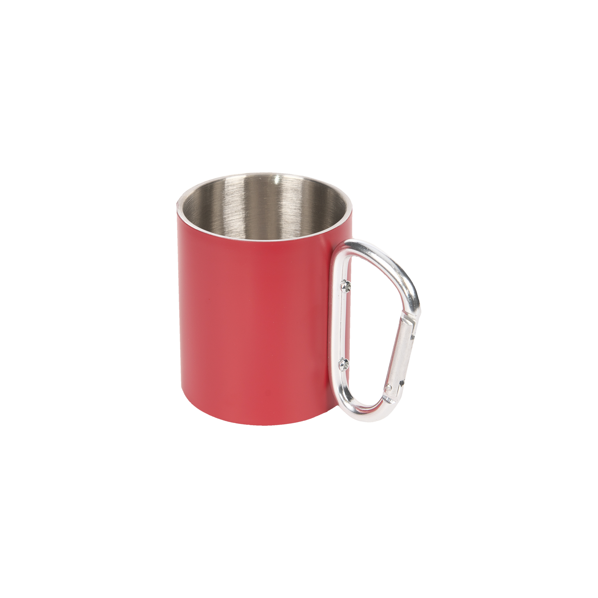 Kubek z karabińczykiem MILANO 190 ml czerwony - obrazek 2