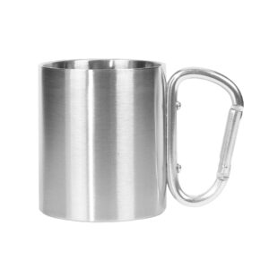 MILANO Mug with carabiner handle 190 ml silver