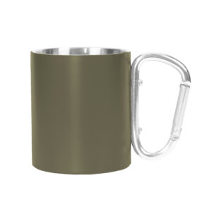 MILANO Mug with carabiner handle 190 ml khaki green