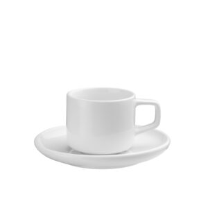 Filiżanka ze spodkiem MINI CINO 100 ml biała