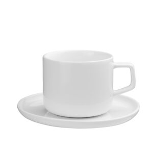 Filiżanka ze spodkiem CINO 280 ml biała
