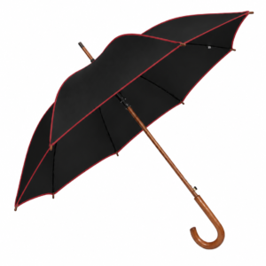 Parasol Oxford czarny z lamówką