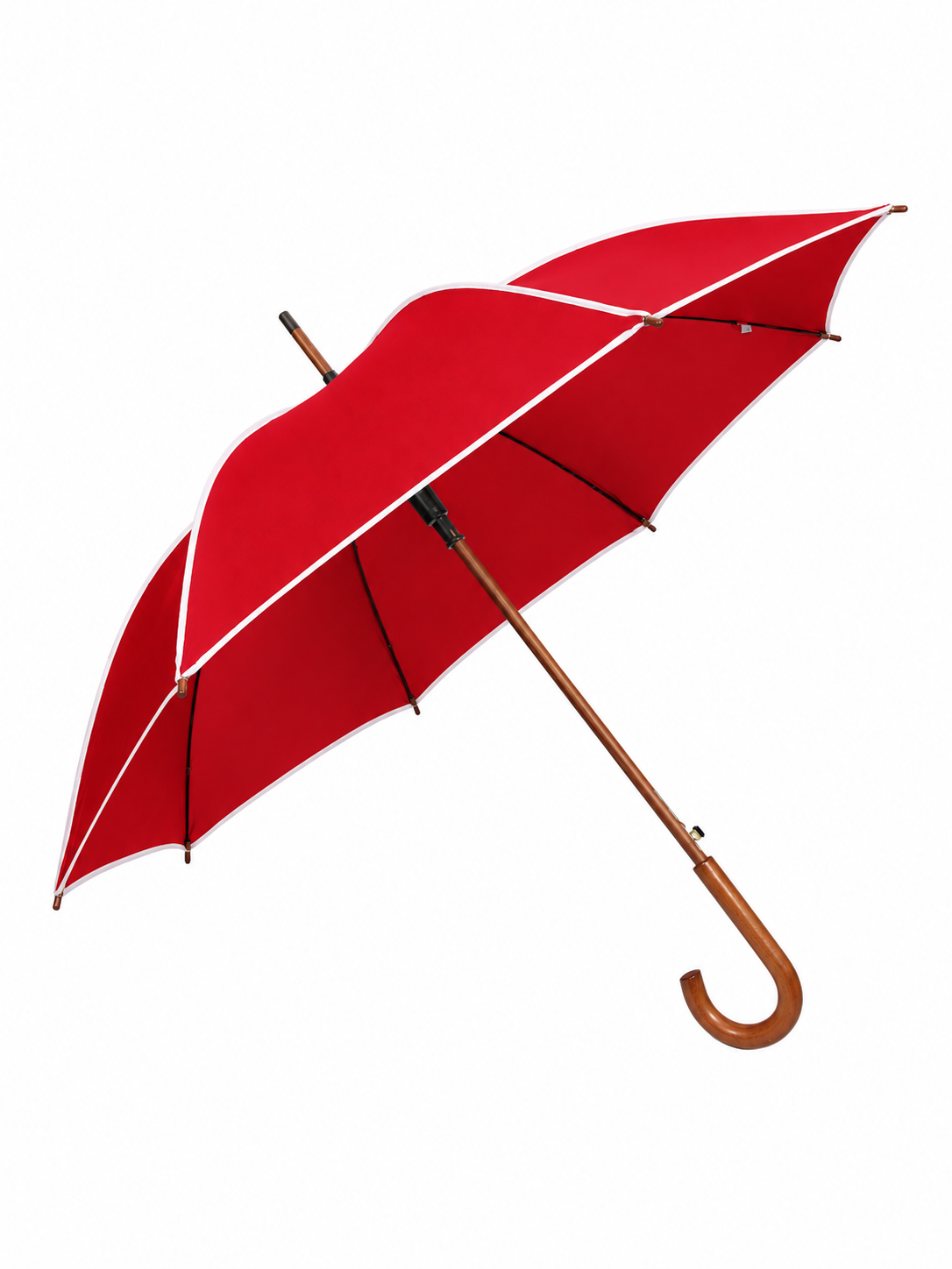 Red Oxford Umbrella with Trim