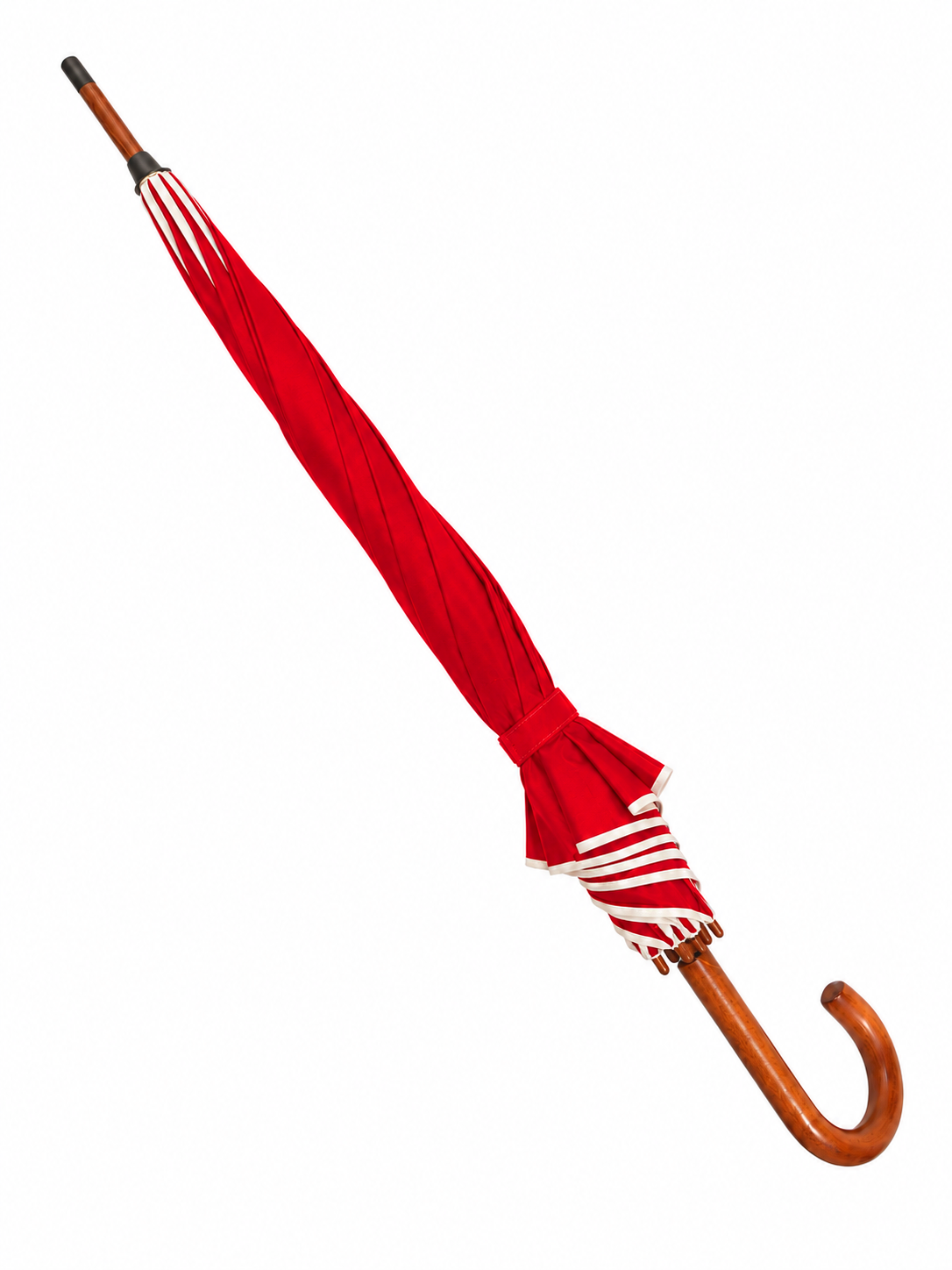 Red Oxford Umbrella with Trim - Image 4
