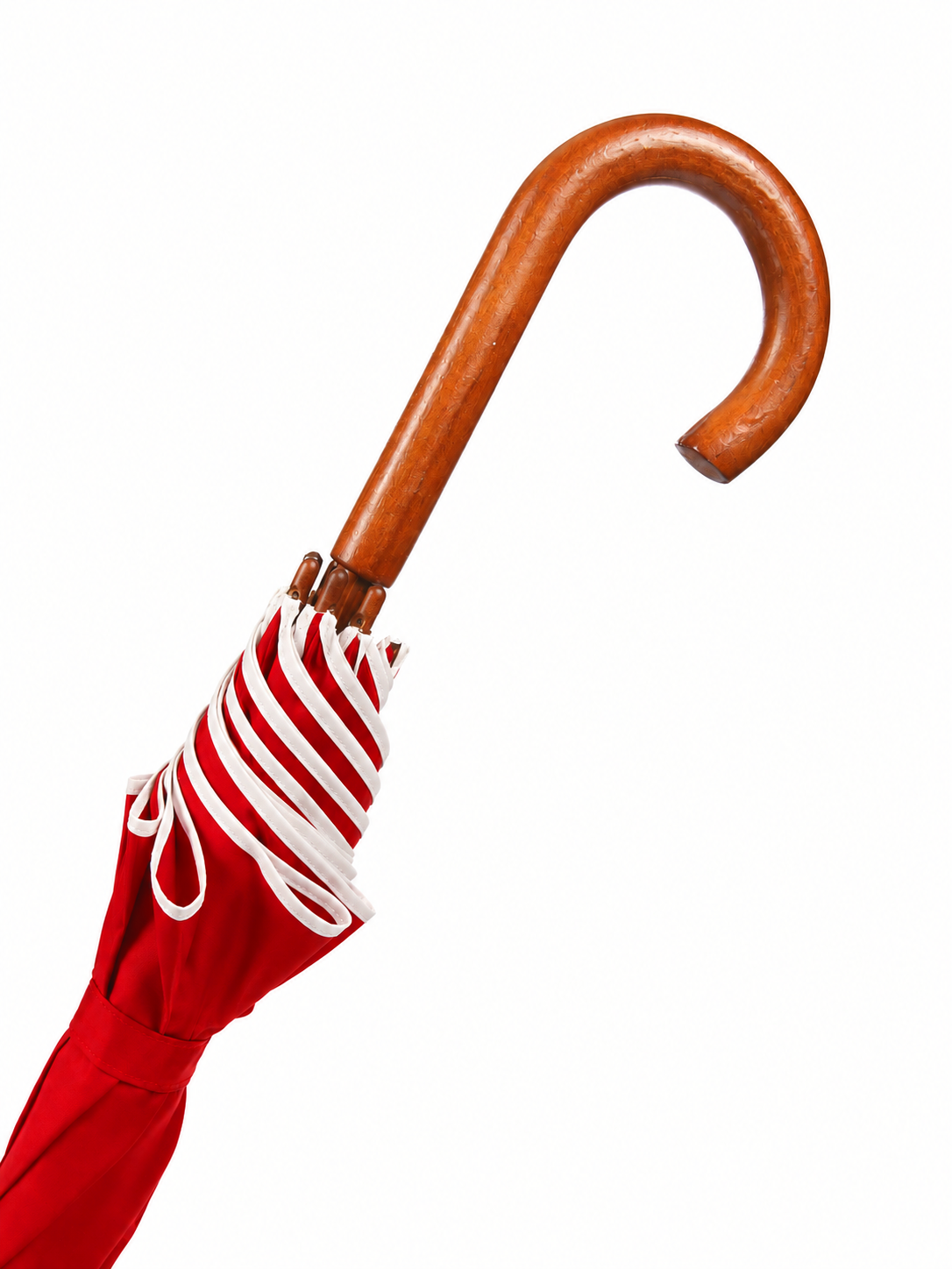 Red Oxford Umbrella with Trim - Image 5